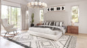 Sogno - Italian Modern Beige Fabric High Headboard Bed