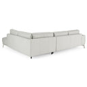 Soho - Italian Right Facing Light Grey Nirvana Leather Sectional Sofa
