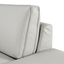 Soho - Italian Right Facing Light Grey Nirvana Leather Sectional Sofa