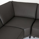 Soho - Italian Left Facing Grey Nirvana Fume Leather Sectional Sofa