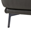 Soho - Italian Left Facing Grey Nirvana Fume Leather Sectional Sofa