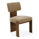 Solis - Modern Tan Fabric + Walnut Dining Chair (Set of 2)
