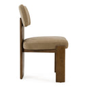 Solis - Modern Tan Fabric + Walnut Dining Chair (Set of 2)