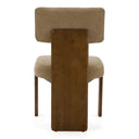 Solis - Modern Tan Fabric + Walnut Dining Chair (Set of 2)