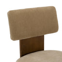 Solis - Modern Tan Fabric + Walnut Dining Chair (Set of 2)