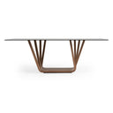 Solvang - Contemporary - Grey Glass + Walnut Rectangular Dining Table