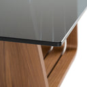 Solvang - Contemporary - Grey Glass + Walnut Rectangular Dining Table