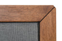 soria mid-century grey & walnut bed