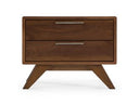 Soria Mid-Century Walnut Nightstand