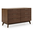 Soria Mid-Century Walnut Dresser