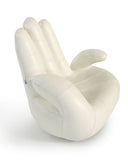Sosia Modern White Leather Hand Accent Chair