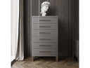 Splendor - Grey High Gloss Slatted Chest