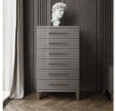 Splendor - Silver + Grey Velvet Upholstered King Platform Bed