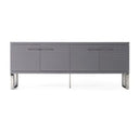 Splendor - Grey High Gloss Slatted MIrror