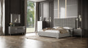 Splendor - Grey High Gloss Slatted Chest