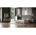 Splendor - Grey High Gloss Slatted Dresser