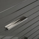 Splendor - Grey High Gloss Slatted Nightstand
