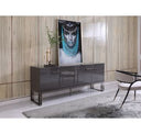 Splendor - Grey High Gloss Slatted MIrror