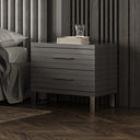 Splendor - Silver & Grey Velvet Upholstered Platform Bed Set