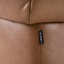Standing - Modern Brown Vegan Leather Dining Chair w/ Castor Wheels