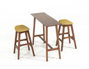 Steed Modern Yellow & Walnut Bar Stool (Set of 2), view 5