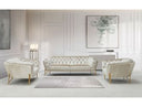 Stella - Transitional Beige Velvet Sofa Set