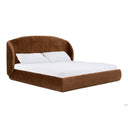 Stephanie - Modern Brown Fabric Bed, view 2