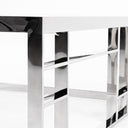 Stephen - Modern Glass & Stainless Steel Square Coffee Table