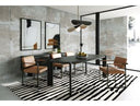 Steven - Modern Black Oval Dining Table
