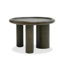 Strauss - Contemporary Brown Ash Round Nesting Table Set
