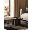 Strauss - Contemporary Brown Ash Round Nesting Table Set