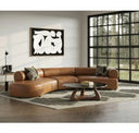 Stuart - Contemporary White Leather Left Facing Chaise Sectional Sofa