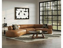 Stuart - Contemporary Brown Leather Left Facing Chaise Sectional Sofa