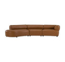 Stuart - Contemporary White Leather Left Facing Chaise Sectional Sofa