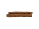 Stuart - Contemporary Brown Leather Left Facing Chaise Sectional Sofa
