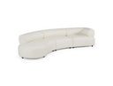 Stuart - Contemporary White Leather Left Facing Chaise Sectional Sofa
