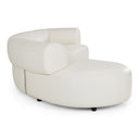 Stuart - Contemporary White Leather Left Facing Chaise Sectional Sofa