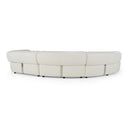Stuart - Contemporary White Leather Left Facing Chaise Sectional Sofa