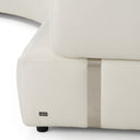 Stuart - Contemporary White Leather Left Facing Chaise Sectional Sofa