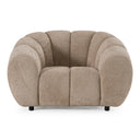 Suki - Modern Taupe Fabric Lounge Chair