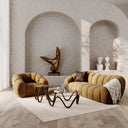 Suki - Modern Camel Fabric Lounge Chair