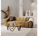 Suki - Modern Camel Fabric Lounge Chair