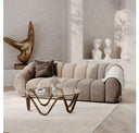 Suki - Modern Taupe Fabric Lounge Chair