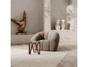 Suki - Modern Taupe Fabric Lounge Chair