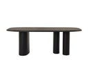 Summit - Modern 118" Black Ash Dining Table