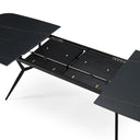 Suzie - Modern Ceramic + Black Ash Extendable Dining Table