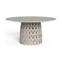 Swipe Round Dining Table by Talenti, White / Beige Top
