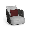 Swipe Swivel Living Armchair by Talenti, Graphite / Light Grey