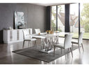 Talin Modern Black Crocodile & Rosegold Dining Table