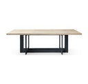 T8969-3 - Sample - Natural Oak + Black Round Dining Table